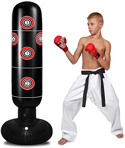 Saco de boxeo inflable, para practicas artes marciales - NewFitPeru | Artículos deportivos #YoEntrenoEnCasa